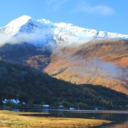 Sgorr Dhearg and early winter snow.