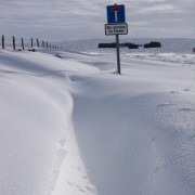 Deep snow at the Glen Etive junction