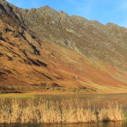 Autumn view of the Aonach Eagach Ride, Glencoe