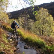The last sections of track are some of the best for mountain biking.