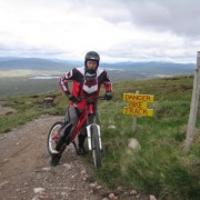 Preparing to tackle the black downhill mountain bike track.