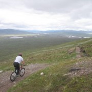 The view opens out over Rannoch Moor. The weasel track proper starts just beyond the visible deer fence.