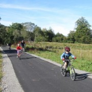 The cycle track passes by Appin village, crosses the main Oban road and then continues along the strath of Appin on the bed of the old railway line.