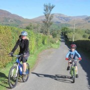 As the Sustrans Cycle Track comes to an end, cross over the main Oban road and hen continue down the singletrack road towards North Shian.
