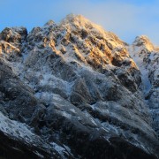 Morning light on the Aonach Eagach ridge