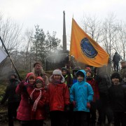 Local school children at the annual MacDonald memorial gathering