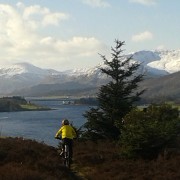Biking above Ballachulish village