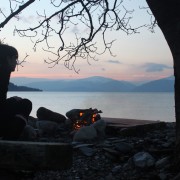 Campfire Sunset Watching