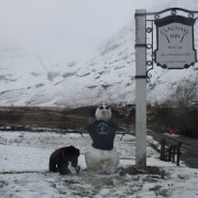 snowman in a clachaig t shirt