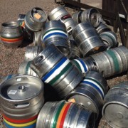 Empty kegs on a Sunday morning
