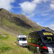 Glencoe Mountain Rescue trucks