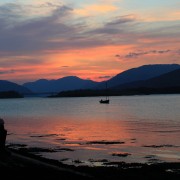 Easter Monday sunset on Loch Leven