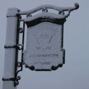 Snowy Sign - Clachaig Inn, Glencoe
